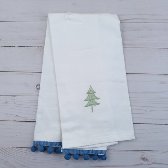 Dual Purpose Kitchen Towel Pine Trees Winter Breeze Snowflakes Please - Picture 3 of 3